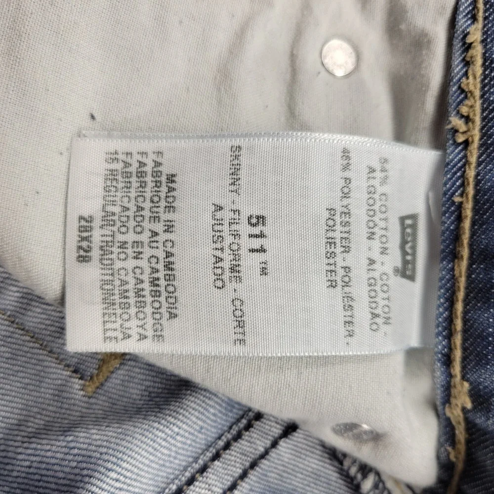 LEVI'S Red Tab 511 skinny blue jeans size 16R